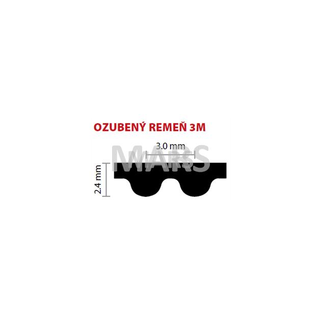 Ozubený remeň HTD 3M 570 mm PIX– výroba na mieru